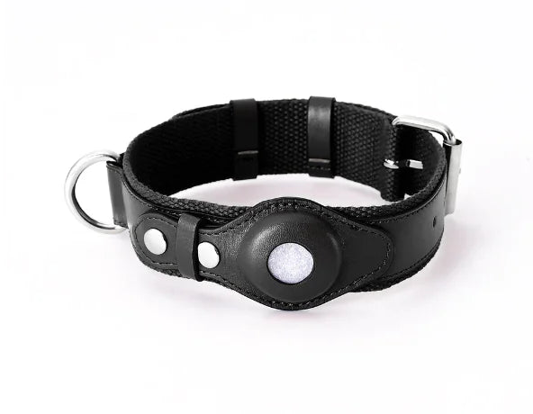 Genuine Leather Airtag Heavy Duty Dog Collar