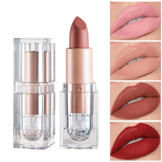 12 Colors Sexy Matte Waterproof Velvet Nude Lipstick Sexy Red Brown Pigments Makeup Long Lasting Profissional Makeup Tools YZL9