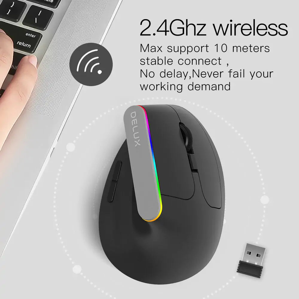 M618C Wireless Mouse Ergonomic 6D