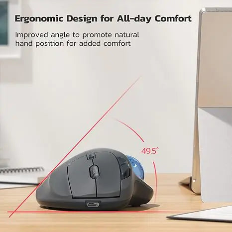 Wireless Trackball Ergonomic Mouse